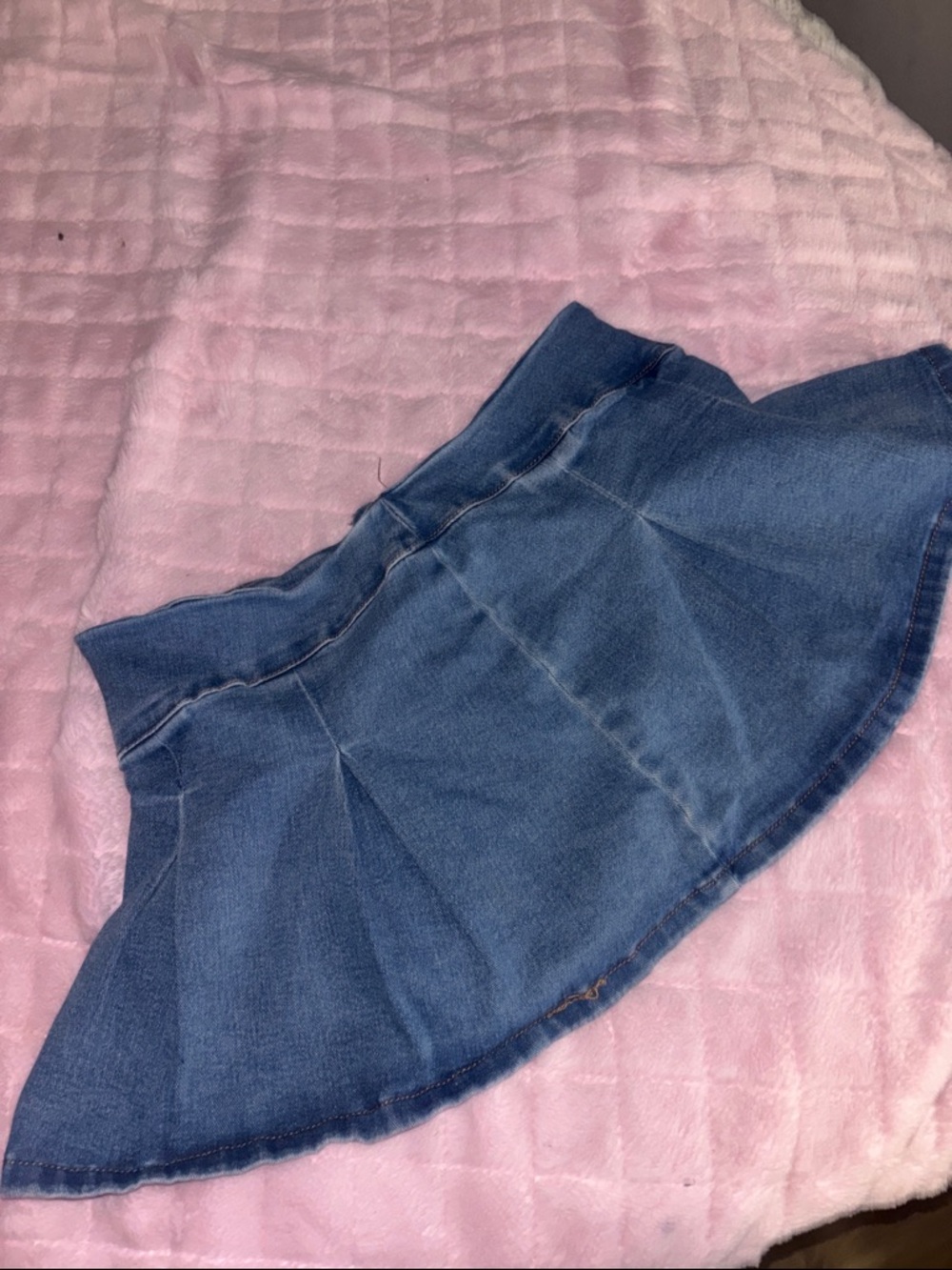 Blue Denim Skater Mini Skirt - Women Jeans